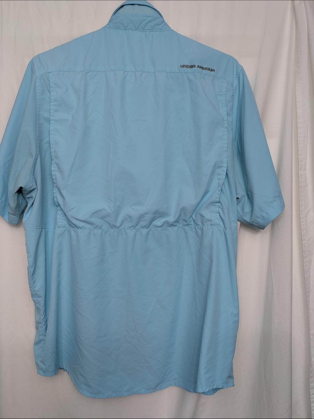 Under Armour Blue HeatGear Fishing Shirt Large - Picture 6 of 9
